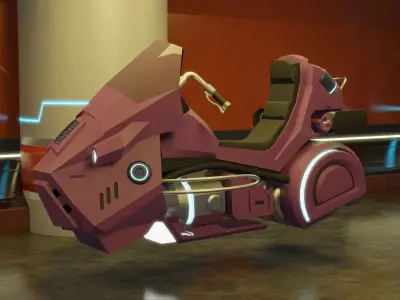 Sci-Fi Vehicle Low-poly 3D model by StylizedPoly