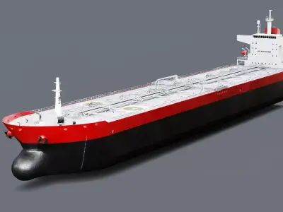 Modern Oil Tanker Vessel Low-poly 3D model