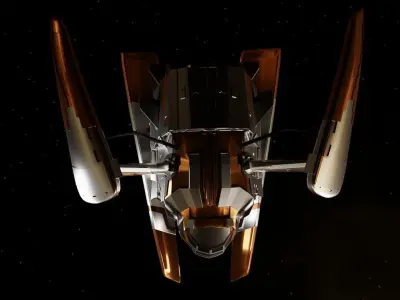 Spaceship scifi  Low-poly 3D model