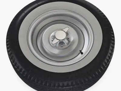 Retro Car Wheel M 1 3D model
