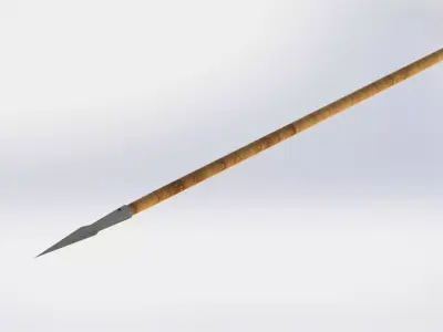 WG 7011 - Short spear Low-poly 3D model