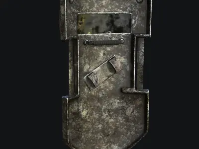 Police Shield Low-poly 3D model purchase