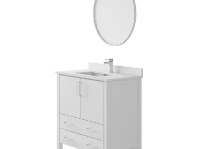 OVE Lorenzo 36 Midnight Blue Vanity 3D model