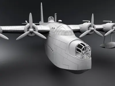 Short Sunderland Scale model 3D print model