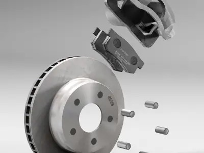 Car Disc Brake 3D model by NNAVAS-3D