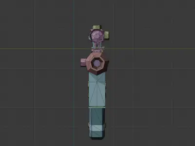 SE-14 Low-poly stylized futuristic blaster weapon Low-poly 3D model