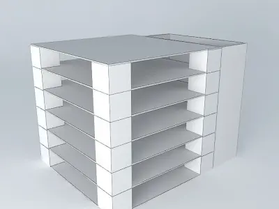 Parking stack of shelves Free 3D model
