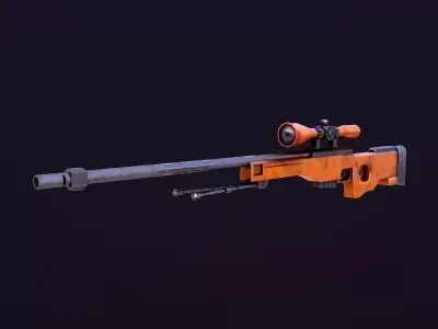 AWP WIP Low-poly 3D model