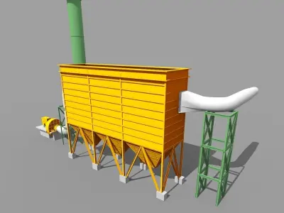 Deduster system 3D model