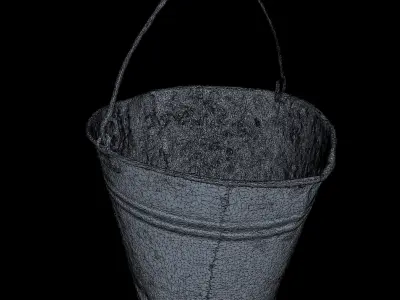 Dirty Bucket High Poly 3D model