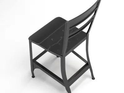 Vintage Industrial Mid Century Modern Dining Chair 3D model