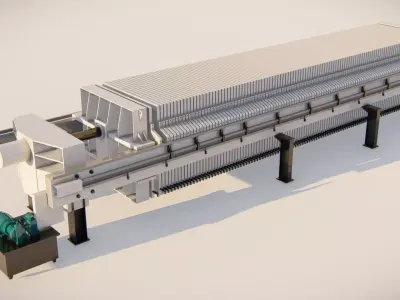 Filter Press 3D Model 3D model