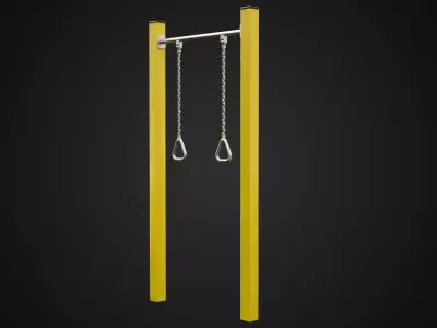 Trapeze Rings Low-poly 3D model