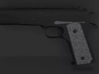 Animation  gun colt brazilian   Low-poly 3D model