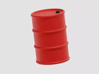 Oil Barrel oil drum Low-poly 3D model