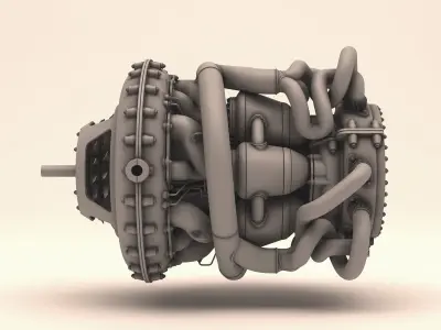 Jet engine 3D model buy