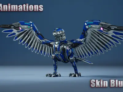 SciFi Falcon Low-poly 3D model