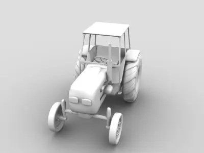 Tractor Low Poly 3D model