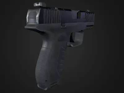 Pistol Free low-poly 3D model purchase