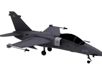 Lowpoly AMX International AMX Aircraft Model Low-poly 3D model