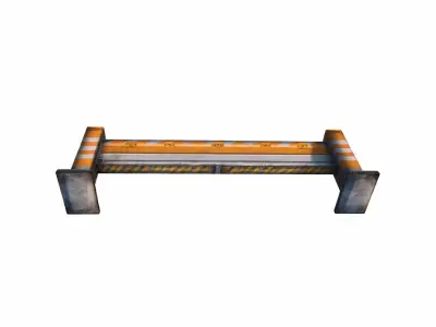 3d Generated Road Safety Of Driving Traffic Barrier 3D model