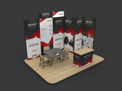 Exhibition booth 3D model 3D model purchase