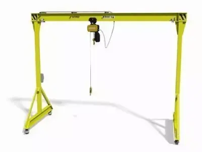 Life like full size model of a moveable factory gantry crane 3D model