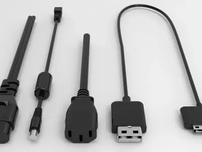 USB PORT Low-poly 3D model