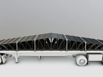 CARGO MODELS FOR TRUCK TRAILER-Roof Modul Type-3 3D model