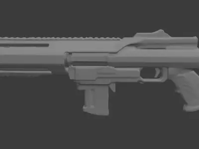 futuristic gun Low-poly 3D model