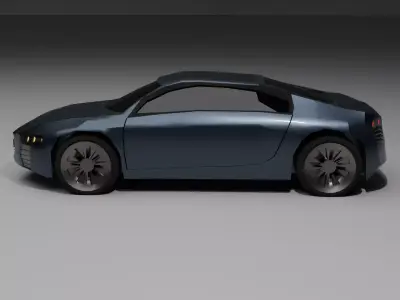 Buggati Low Poly Game ready Low-poly 3D model