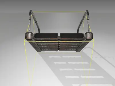Futuristic Stairs - 19 - Rusty Textures Low-poly 3D model