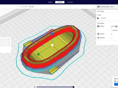 rubber boat 3D print model