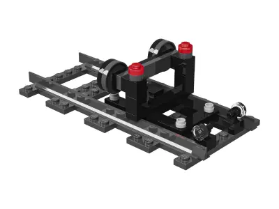 Train Lego Construction Stoping 3D model
