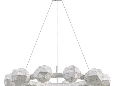 Gem Radial Pendant 3D model