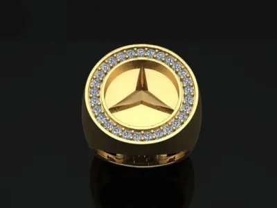 Benz Men Ring 01 No 3D print model