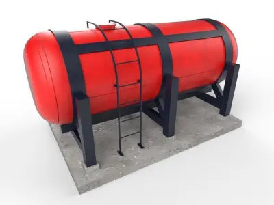 liquid tank M1 - New Low-poly 3D model