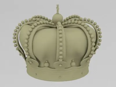  Monarch crown 3D print model