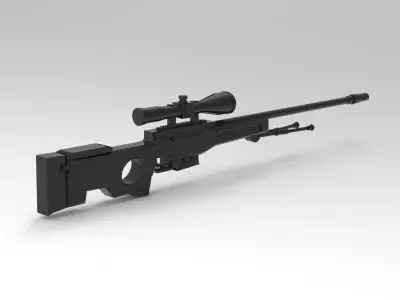 Accuracy International Arctic Warfare 3D model get