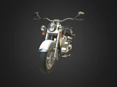 Harley-Davidson motorcycle Low-poly 3D model