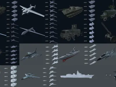 Asset - Military - 3D Model VR AR 3D Model Pack