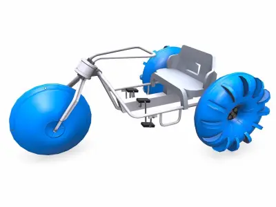 Water Trike Low-poly PBR Low-poly 3D model
