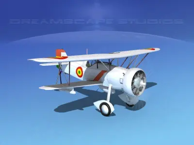 Curtiss F-11-C2 Goshawk V07 3D model