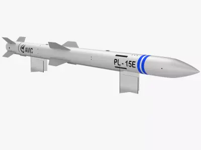 Chinese PL-15 Air-to-Air Missile Upgrade Version 3D model