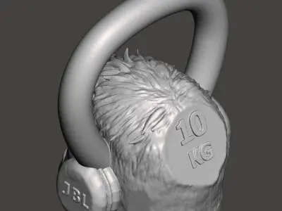 Kettlebell Hulk 10kg - Concrete or cement 3D print model