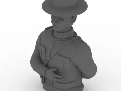Policeman Statue 3D print model