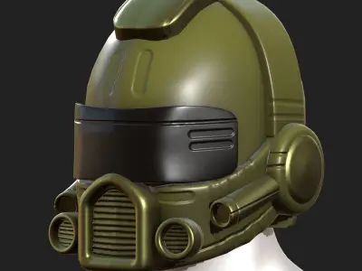 Helmet scifi military combat 3d  Low-poly 3D model shop