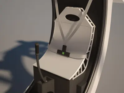 Ultra Light Helicopter Animated 3D model