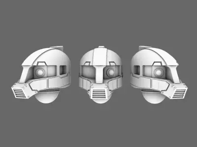 Clan Gunpla V10 Zaku I Helmets 3D print model