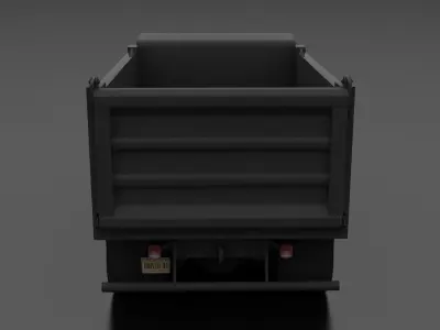 F-Series F-800 Dump Truck Tandem Axle 1980 Low-poly 3D model